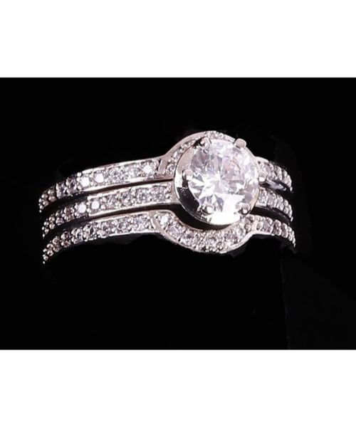 Buy SILVERSHINE,silver plated attractive designed with lovely little  crystal diamond adjustable couple ring for men and women. Online at Low  Prices in India - Paytmmall.com