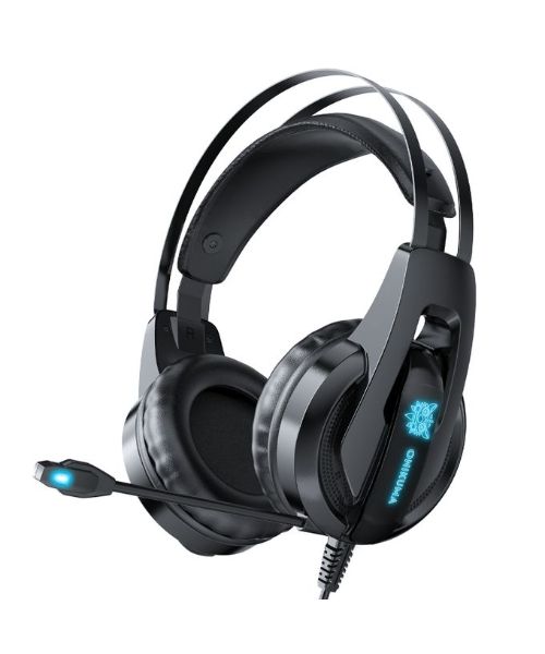 Onikuma K16 Gaming Headset Casque PC Stereo With Microphone And LED Lights -Black