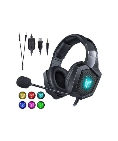 Onikuma K8-Rgb Wired Headset For All Over Ear - Black