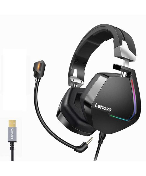 Lenovo H402 Wired Headset For All Over Ear - Black 