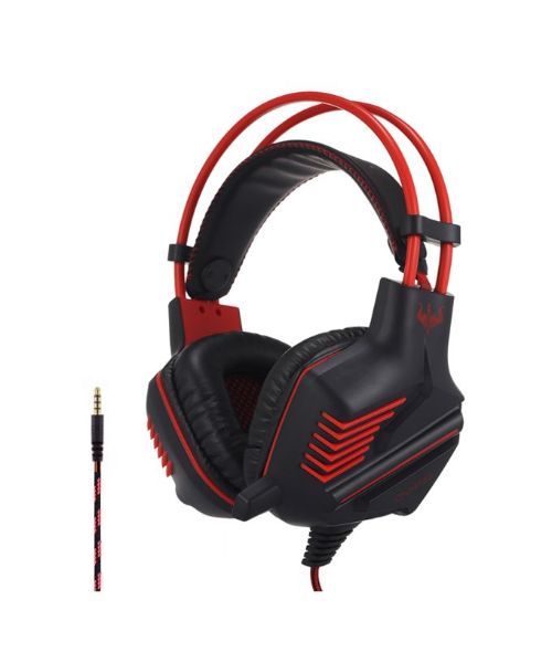 Ovleng Ov-P10 Wired Headset For All Over Ear - Red Black