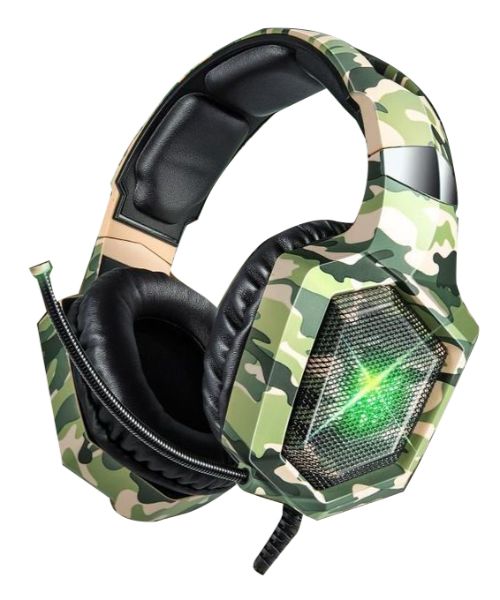 Onikuma K8 Wired Headset For All Over Ear - Green Black