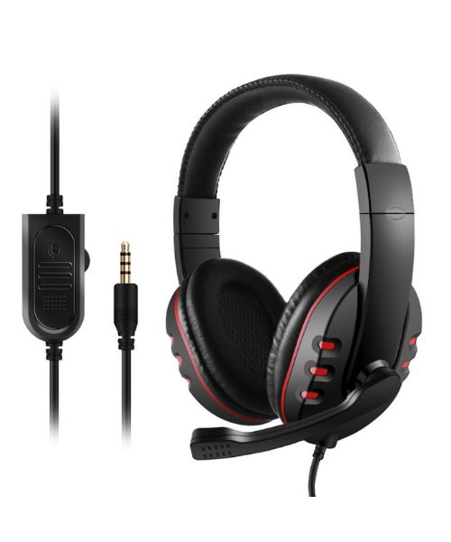 Wired Headphone For Gaming Consoles Over Ear - Red & Black