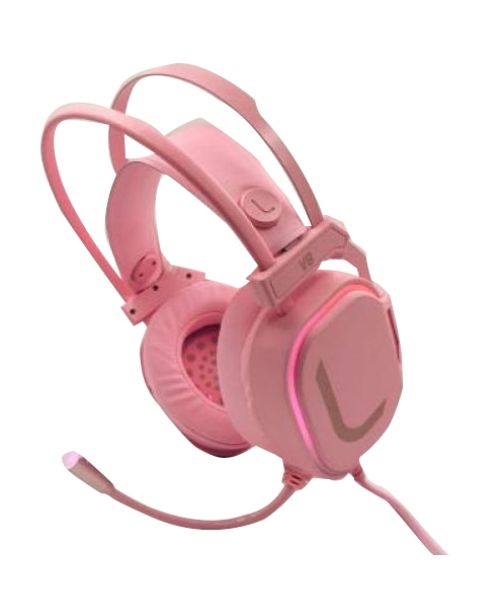 V8 Wireless Headphone For Gaming Consoles Over Ear Pink