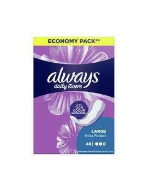 Always Daily Liners Extra Protect Large - 48 Pieces