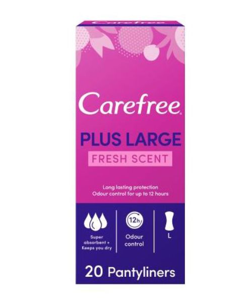 Carefree Panty Liners Plus Large Fresh Scent Plus Large - 20 Pieces
