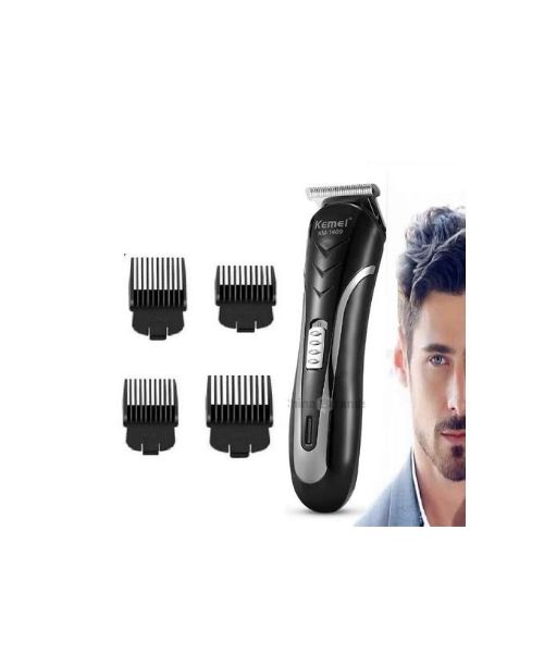 Kemei KM-1409 Rechargeable Professional Hair Shaver - Black