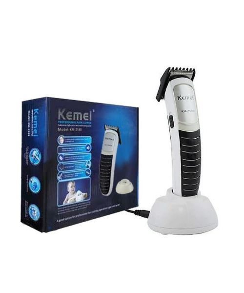 Kemei KM-2588 Electric Hair Clipper Rechargeable - Black White