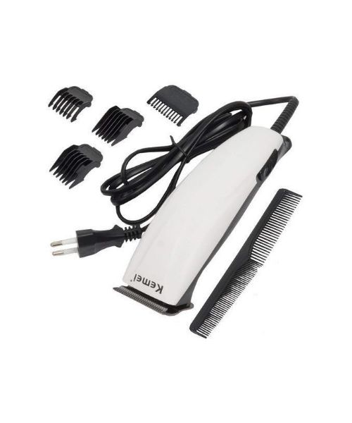Kemei KM-6603 Electric Hair Trimmer Clipper For Men - Black White