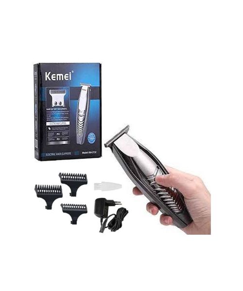Kemei KM-2588 Electric Hair Clipper Stainless Steel Blade Rechargeable - Silver