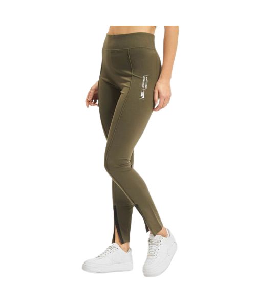 Nike Legasee Zip Legging Straight Pant For Women - Khaki