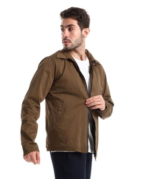 Andora Zipped Midi Length winter Jacket For Men - Brown