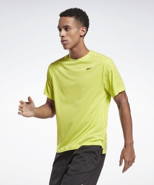Reebok Short Sleeve Round Sport T-Shirt For Men Yellow