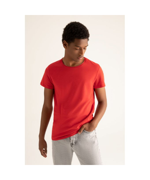 Defacto Short Sleeve Round Neck Cotton T-Shirt For Men