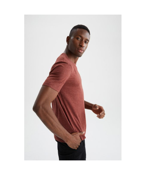 Defacto Short Sleeve Round Neck T-Shirt For Men - Red