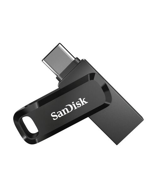 Sandisk Sdddc3-256G-G46 Ultra Dual Drive Go Flash Memory With Two Ports USB 3.1 And Type C 256 GB - Black