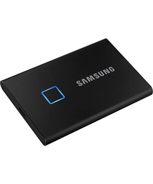 Samsung Mu-Pc1T0K 1TB T7 Portable External SSD Hard Drive With Fingerprint - Black