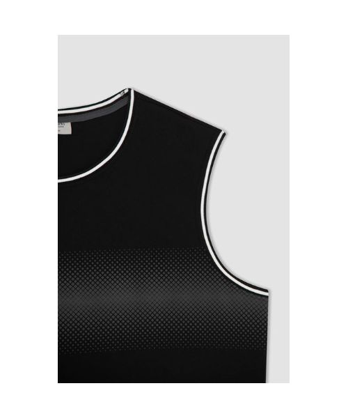 Defacto Sleeveless Round Neck T-Shirt For Men - Black