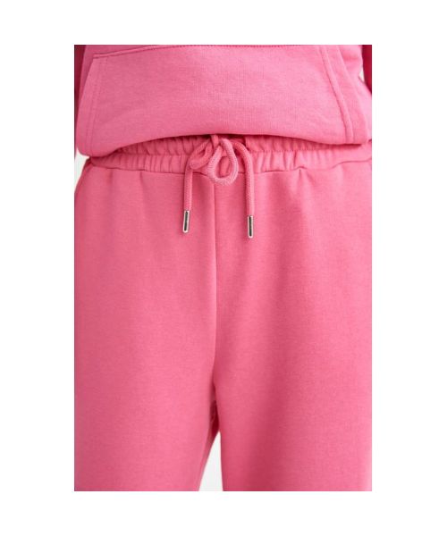 Defacto Straight Drawstring Trousers For Women - Pink