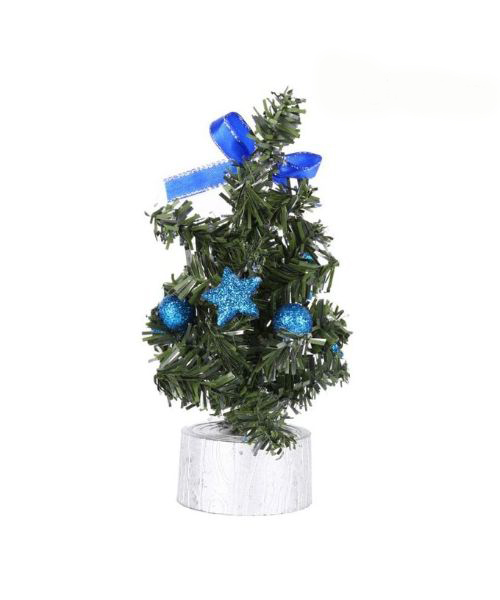 Decoration Christmas Tree 15 Cm - Blue Green