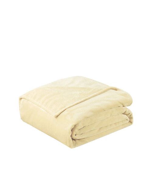 Warming Soft Fluffy Solid Blanket 70X100 Cm -Yellow
