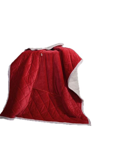 بطانية دفاية بوليستر سادة ناعمة 125x160 سم - احمر