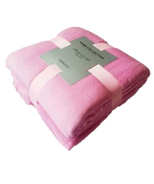 Warming Super Soft Solid Blanket 150x200 Cm -Pink
