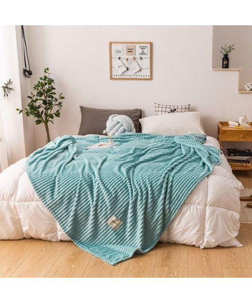 Warming Soft Solid Blanket 100x120 Cm -Blue