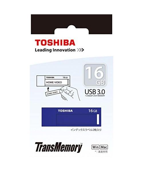 Toshiba TNU-C016GL 16GB USB3.0 USB 2.0 Flash Memory - Blue
