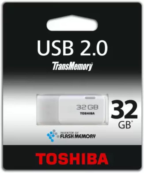 Toshiba 32GB USB 2.0 Flash Memory - White