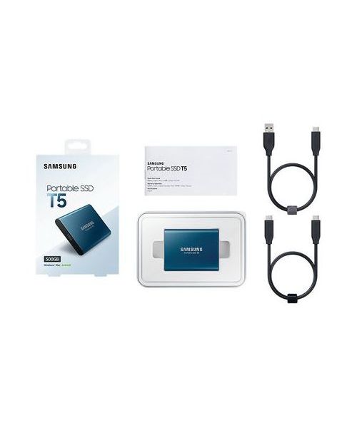 Samsung MU-PA500B 500GB External Solid State Drive SSD USB 3.1 - Blue
