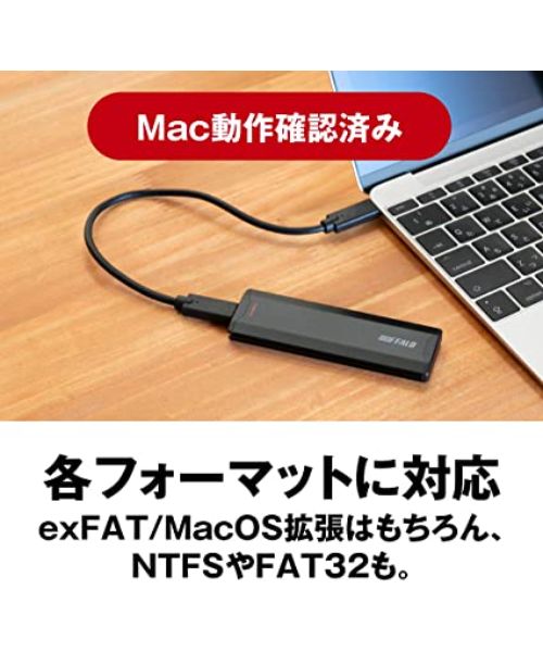 Buffalo SSD-PH250U3-BA 250GB External Solid State Drive SSD USB 3.1 - Black