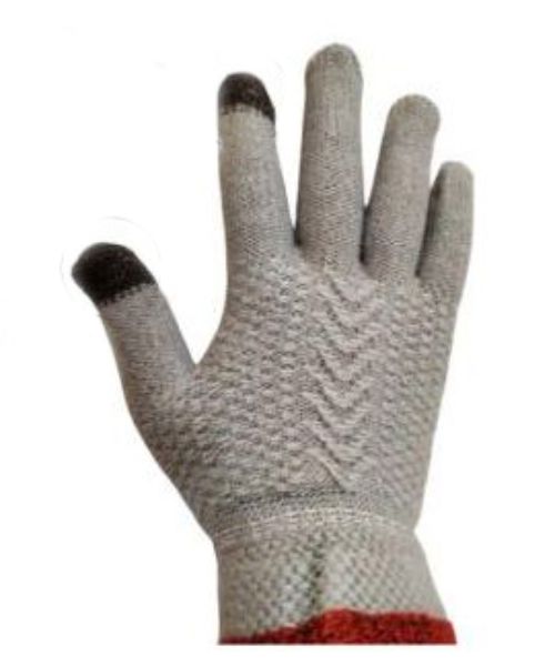 Winter Full Finger Gloves And There Finger Touch Screen Tips For Men - Grey