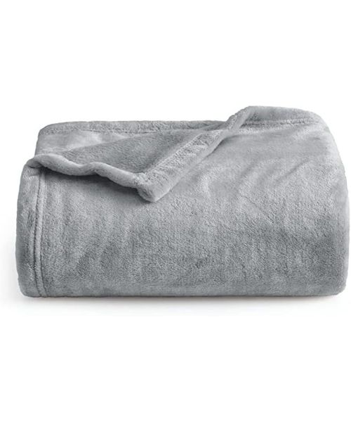 Solid Blanket Warm Super Soft - Grey 200×180 Cm