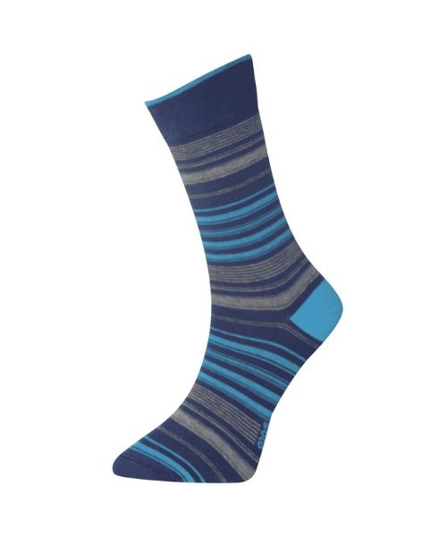 Solo Long Neck Socks Cotton Striped For Men - Set Of 3 Pairs