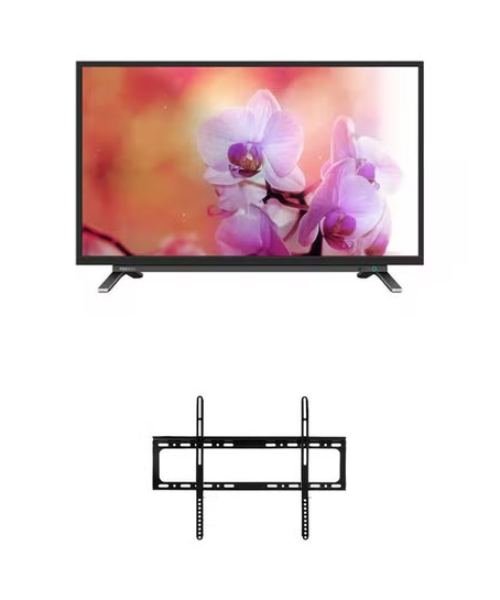 Toshiba 32 Inch LED HD Standard Tv With Flat Panel Tv Wall Mount Bracket - Black 32L3965Ea