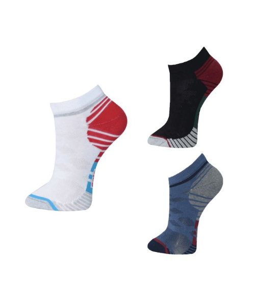 Solo Ankle Socks Solid  printed Cotton For Men - Set Of 3 Pairs