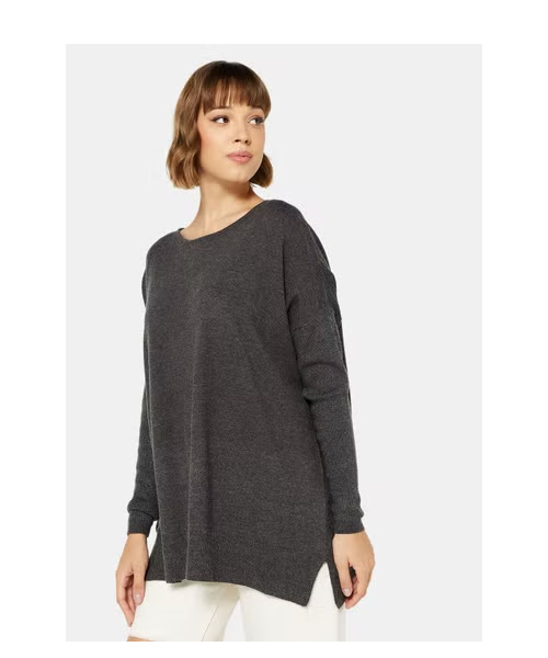 Shein Women's Long Sleeve Oversized Pullover Sweaters See Through