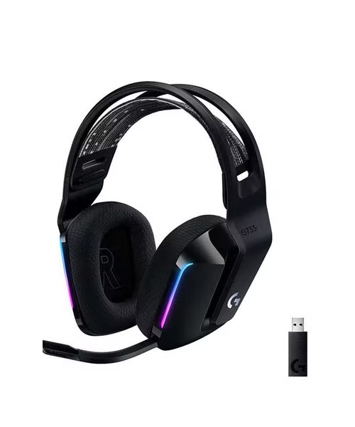 Headphone Wired Wireless With Microphone For Gaming Black