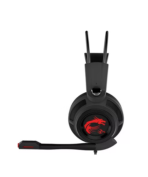 Msi Headphone Wired With Microphone For Ps4 Ps5 Xone Xseries Pc Msi-Hs-Ds502 - Black Red