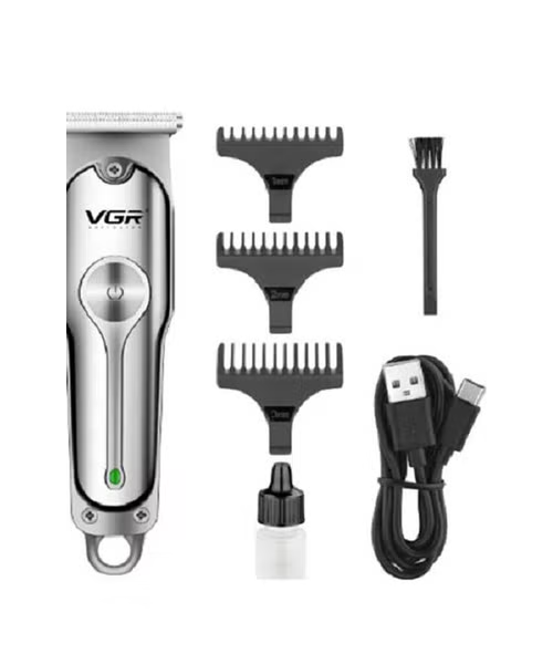 VGR Hair Trimmer Dry Electric For Men - Silver V-071