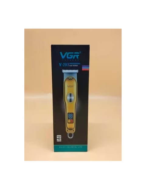 VGR Hair Trimmer Dry Electric Battery V-290 3 Blades - Gold