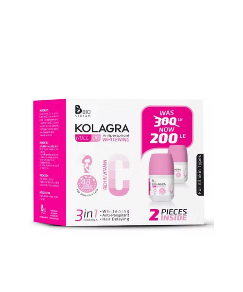 Kolagra Whitening Roll On Deodorant 3In1 For Women - 60Ml