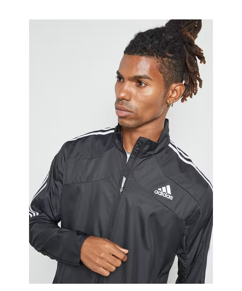 Adidas Marathon 3-Stripes Running with Bockets Round Neck Long Sleeve Zip  Up Jacket For Men 