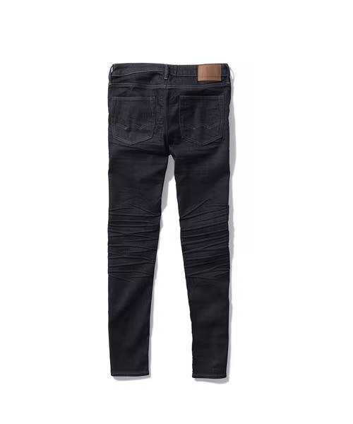 American Eagle Airflex Straight Medium Waist Jeans For Men - Black