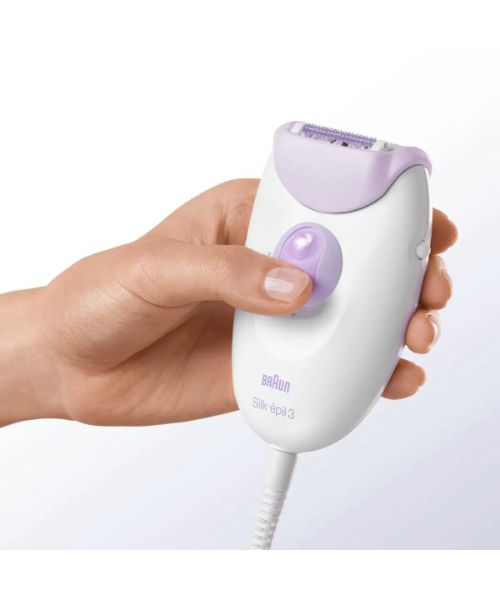 Braun Silk Epil Electric Hair Removal Machine - White/Purple | SE3170