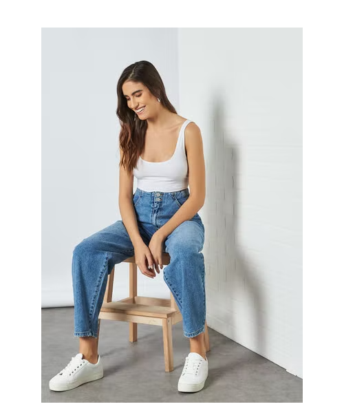 Omsorg Annoncør lette Vero Moda Barrel Cutline High Waist Casual Jeans For Women - Light Blue