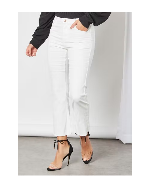 Piazza Italia Slim Fit High Waist Casual Jeans For Women - White