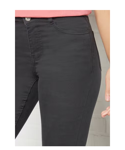 Piazza Italia Casual Slim Fit High Waist Jeans Pant For Women - Black