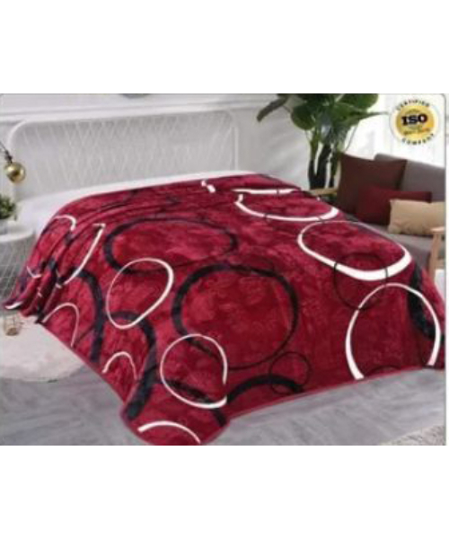 Nana Secret Breccia Soft Printed Korean Design 2 Pieces Blanket - Red 220X240 Cm